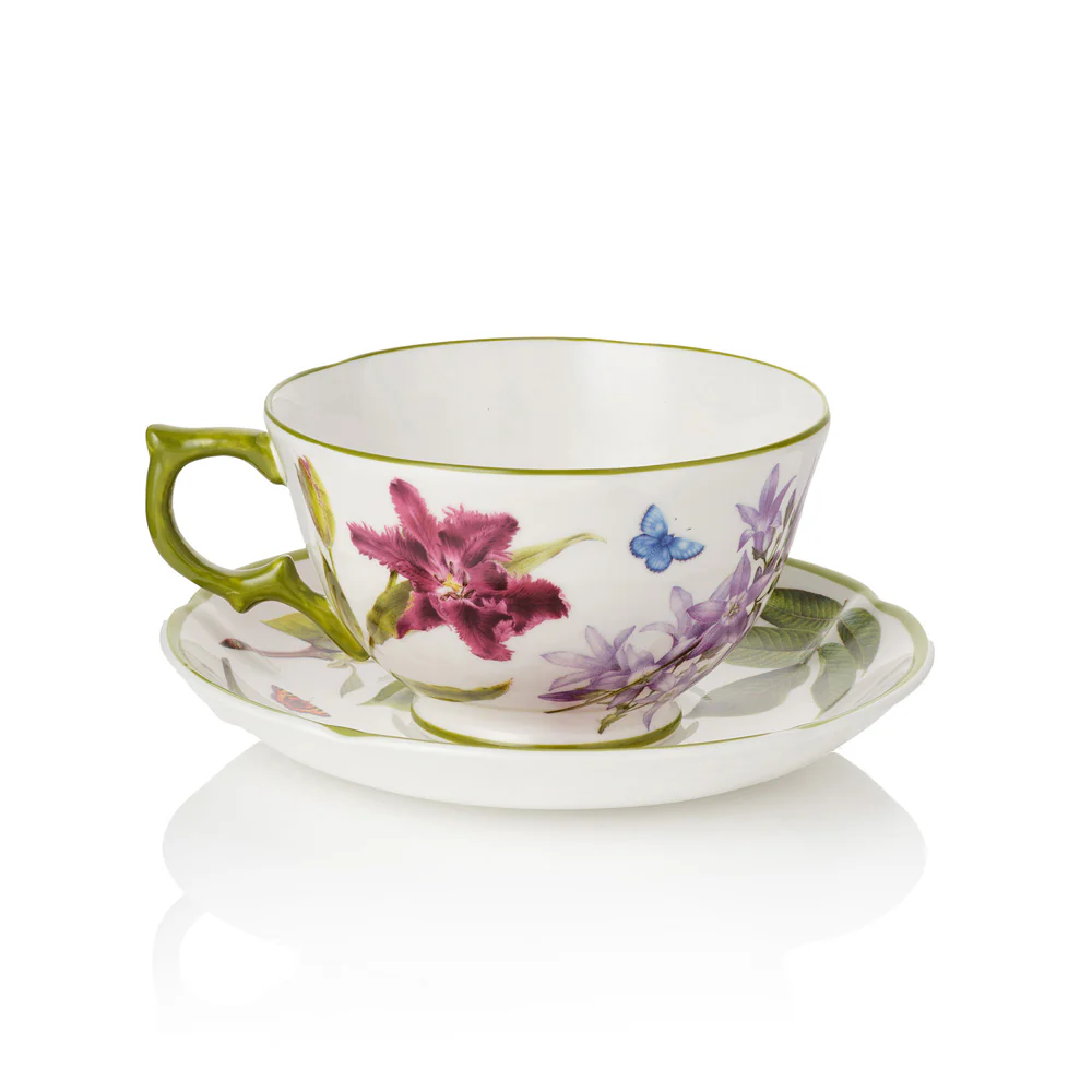 Highgrove Gardens Fine Bone China Breakfast Cup & Saucer - Image 2