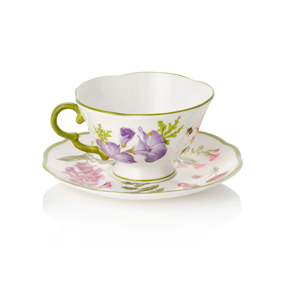 Highgrove Gardens Fine Bone China Teacup & Saucer - Image 2