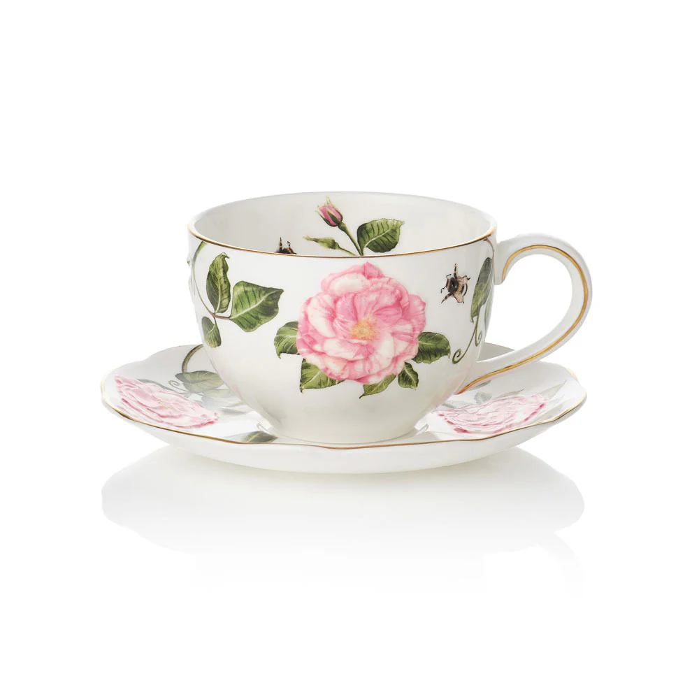 The King's Rose Fine Bone China Teacup & Saucer - Image 2